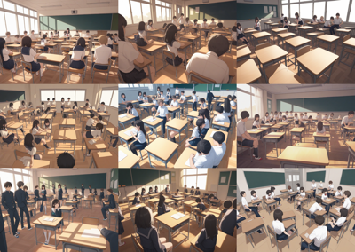 Hassaku XL v2.1 fix - 学校の教室を描画するプロンプト:画像4