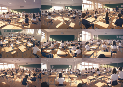 Nova Anime XL v6.0 - 学校の教室を描画するプロンプト:画像2