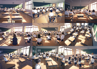 WAI-NSFW Illustrious v13.0 - 学校の教室を描画するプロンプト:画像1