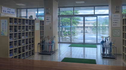 学校の昇降口のシーンを生成するプロンプト:画像11