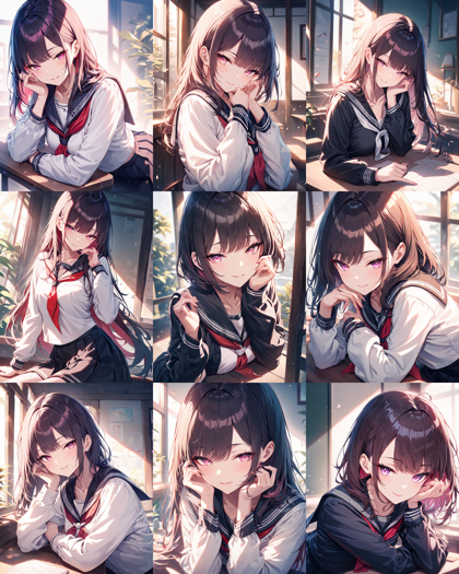 Animagine XL v4.0 opt - 妖艶な笑みのプロンプトと画像生成結果:画像3