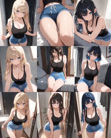 Nova Anime XL v11.0 - 短パン、ショートパンツのプロンプト:画像2