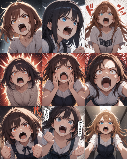 boleromix v8.15 - 叫ぶ表情を表現するプロンプト:画像8