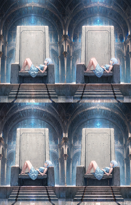 CatPony-Dark Ani-il v3 - 幅の広い椅子、大きい椅子に横向きに座っているシーンを表現するプロンプト、画像生成結果:画像15