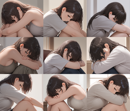 Sweet-Mix v1.4 - チラ見しているポーズのプロンプト、画像生成結果:画像5