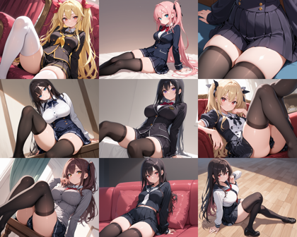 WAI-illustrious-SDXL v15.0 - 靴下、ストッキング、水着が肌に食い込む表現のプロンプト、画像生成結果:画像1