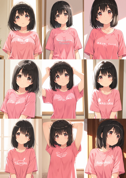 Hakushi Mix v1.41 - 少しだけ眼を見開いた表情、瞳が瞼に隠されない表情を表現するプロンプト、画像生成結果:画像17