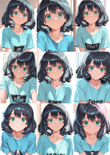 Nova Anime XL v12.0 - 少しだけ眼を見開いた表情、瞳が瞼に隠されない表情を表現するプロンプト、画像生成結果:画像3