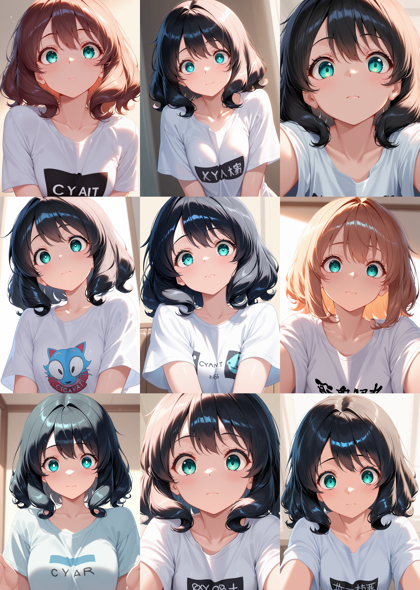 WAI-illustrious-SDXL v15.0 - 少しだけ眼を見開いた表情、瞳が瞼に隠されない表情を表現するプロンプト、画像生成結果:画像2