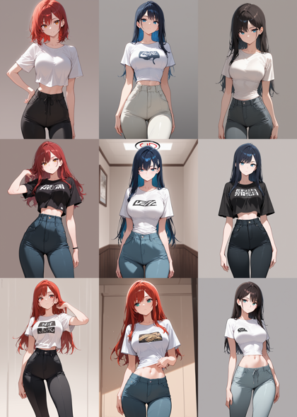 WAI-illustrious-SDXL v15.0 - くびれた腰を表現するプロンプト、画像生成結果:画像1