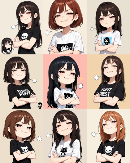 Kawaii Realistic Manga Mix v0.4 - 得意げに息を吐く表現のプロンプト、画像生成結果:画像11