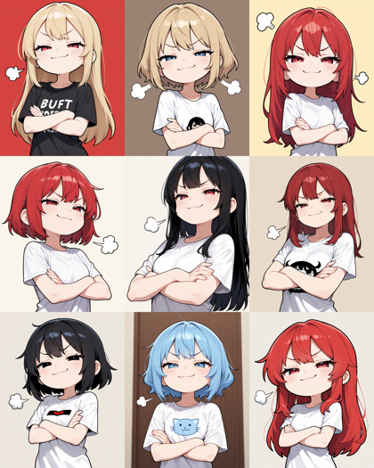 Nova Anime XL v12.5 - 得意げに息を吐く表現のプロンプト、画像生成結果:画像2