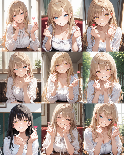Nova Anime XL v10.0 - 指を鳴らすポーズを表現するプロンプトと画像生成結果:画像8