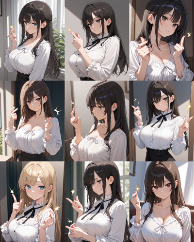 WAI-NSFW-Illustrious v14.0 - 指を鳴らすポーズを表現するプロンプトと画像生成結果:画像2