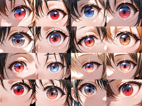 T-illunai3 v8.0 - きらきら輝く瞳、ハイライトの強い目を描画するプロンプト:画像10