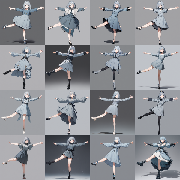 片足立ちポーズのプロンプト:画像12