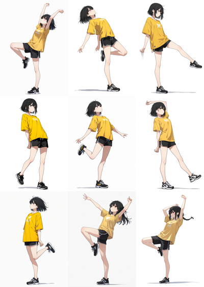 HakushiMix v1.41 - 片足立ちポーズのプロンプト、画像生成結果:画像13