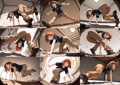 AlcAI - AnimeHaven Awakening - v30 - つまずいて転びそうなキャラクター、シーンを表現するプロンプト:画像22