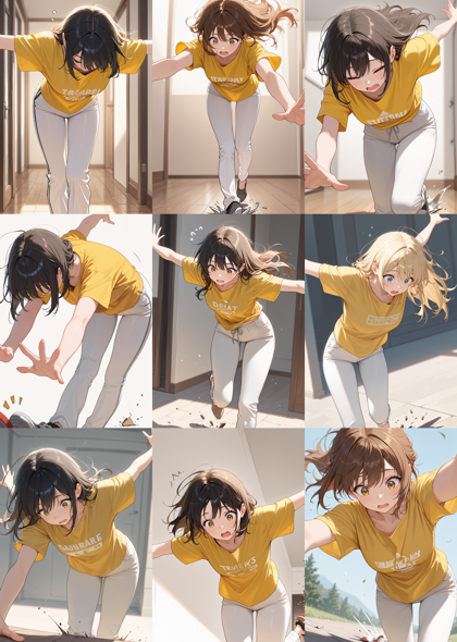 REED XXX illustrious SDXL v10 - つまずいて転びそうなキャラクター、シーンを表現するプロンプト:画像6