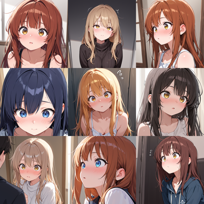 Ikastrious v21.0 - 軽く驚いた表情、軽く照れた表情を表現するプロンプト、画像生成結果:画像5