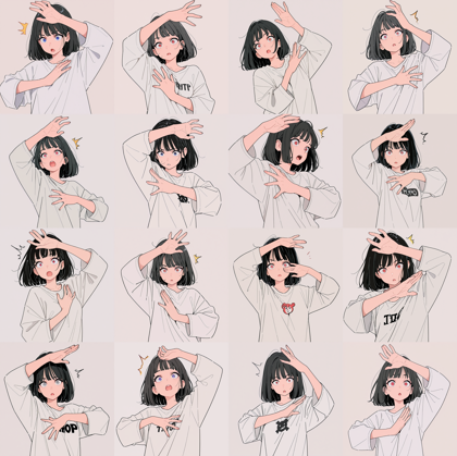 Flanime Illustrious-XL v2.0 - びっくりマチュのポーズを表現するプロンプト、画像生成結果:画像15