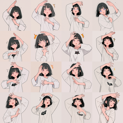 Flatbread - IL v3.0 - びっくりマチュのポーズを表現するプロンプト、画像生成結果:画像16