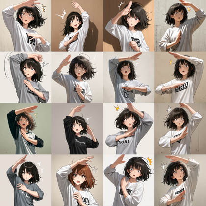 Plant Milk Walnut - びっくりマチュのポーズを表現するプロンプト、画像生成結果:画像7