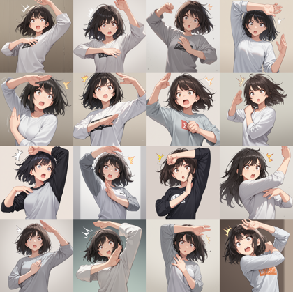 SteinIllustrious v16 - びっくりマチュのポーズを表現するプロンプト、画像生成結果:画像12