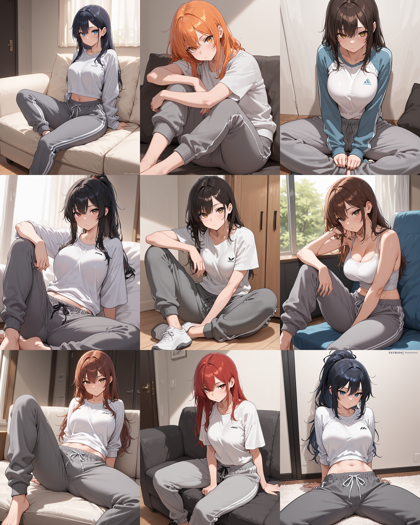 Prefect illustrious XL v7.0 - スウェットパンツ、リラックス感のある部屋着のパンツを表現するプロンプト:画像3