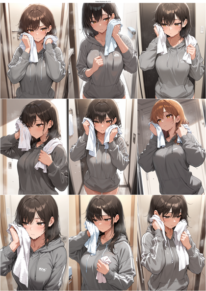 Prefect illustrious XL v7.0 - 汗を流すキャラクター、汗ばむ肌を表現するプロンプト、画像生成成結果:画像3