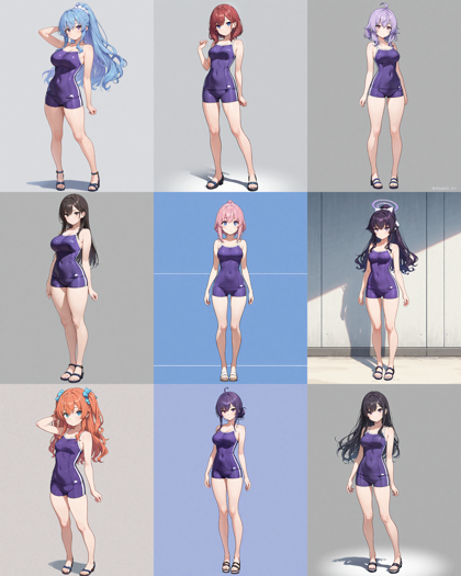 Nova Anime XL v9.0 - 水着を着たキャラクターのプロンプト:画像20