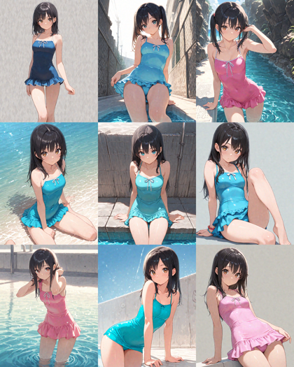 Nova Anime XL v7.0 - 水着を着たキャラクターのプロンプト:画像15