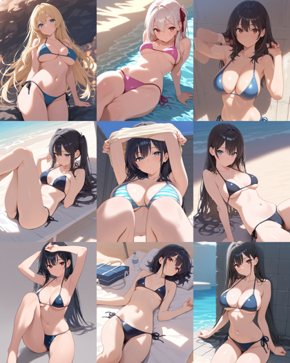 WAI-NSFW Illustrious v13.0 - 水着を着たキャラクターのプロンプト:画像5