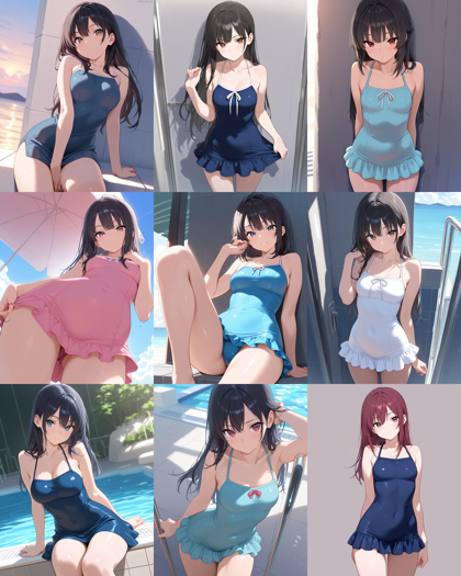 WAI-NSFW Illustrious v13.0 - 水着を着たキャラクターのプロンプト:画像14