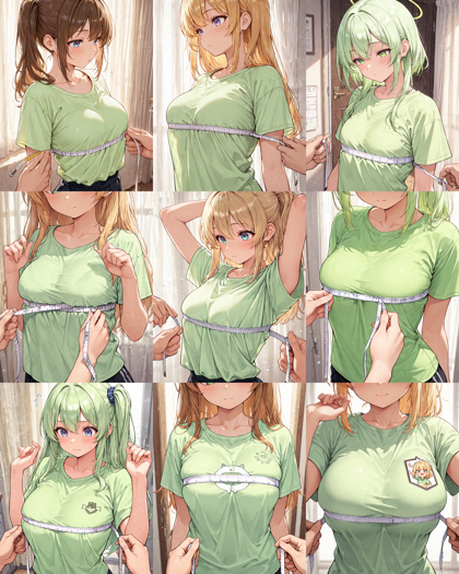 Nova Anime XL v13.0 - 巻き尺で採寸されているシーンを表現するプロンプト、画像生成結果:画像13