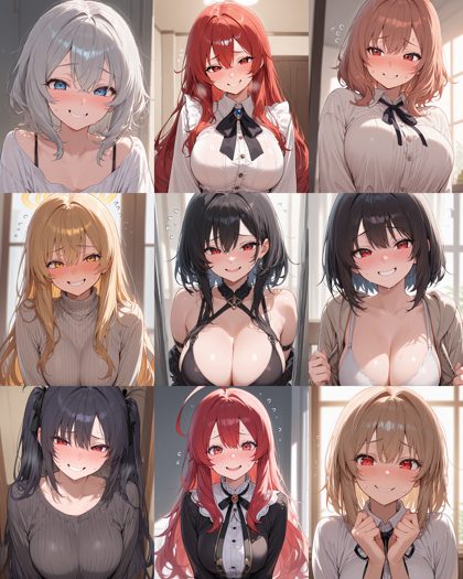 WAI-illustrious-SDXL v15.0 - 引きつった表情を表現するプロンプト、画像生成結果:画像1