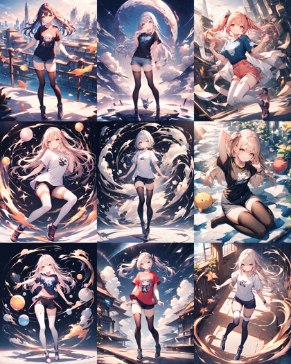 Animagine XL 4.0 opt - ニーソックスを表現するプロンプト、画像生成結果:画像6