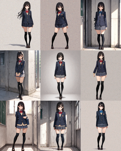 Nova Anime XL v12.0 - ニーソックスを表現するプロンプト、画像生成結果:画像2