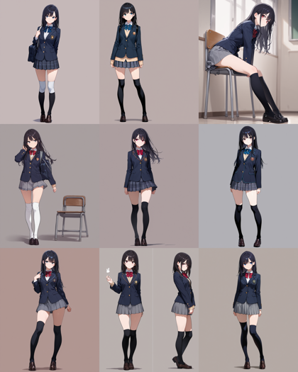 WAI-illustrious-SDXL v15.0 - ニーソックスを表現するプロンプト、画像生成結果:画像1