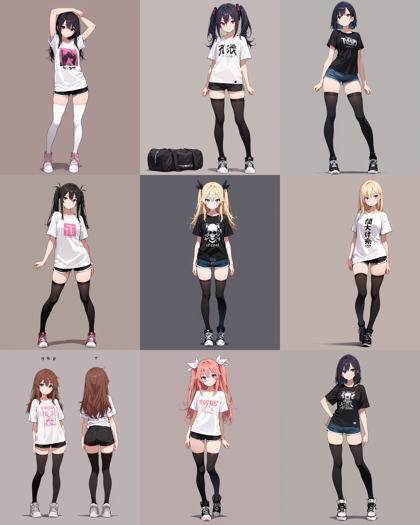 WAI-illustrious-SDXL v15.0 - ニーソックスを表現するプロンプト、画像生成結果:画像4