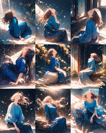 Animagine XL v4.0 opt - 顔が見えなくなるほどのけぞるポーズのプロンプト、画像生成結果:画像1