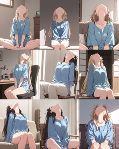 Hakushi Mix v1.3 - 顔が見えなくなるほどのけぞるポーズのプロンプト、画像生成結果:画像4