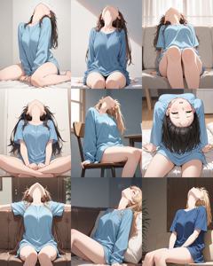 Nova Anime XL v8.0 - 顔が見えなくなるほどのけぞるポーズのプロンプト、画像生成結果:画像3