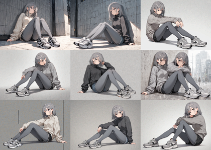 Nova Anime XL v13.0 - タイツを表現するプロンプト、画像生成結果:画像2