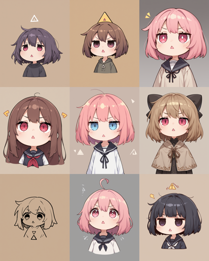 SteinIllustrious v16 - 三角形の口を表現するプロンプト、画像生成結果:画像4