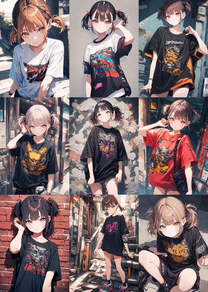 Animagine XL 4.0 opt - ツインテールを表現するプロンプト、画像生成結果:画像11