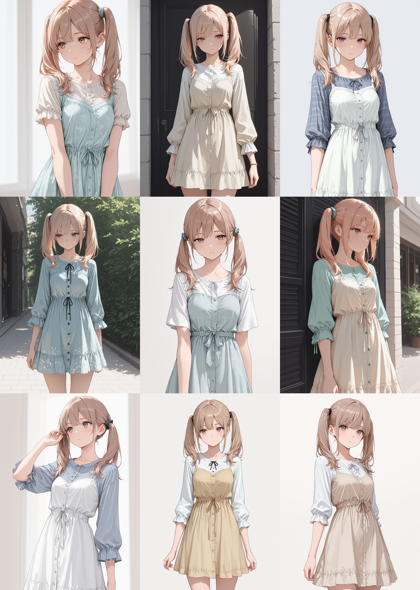 FlareDiffusion v18.2 - ツインテールを表現するプロンプト、画像生成結果:画像7