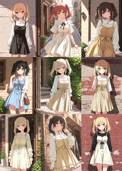 Hakushi Mix v1.41 - ツインテールを表現するプロンプト、画像生成結果:画像5