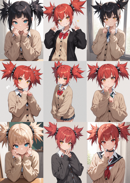 Nova Anime XL v14.0 - ツインテールを表現するプロンプト、画像生成結果:画像18