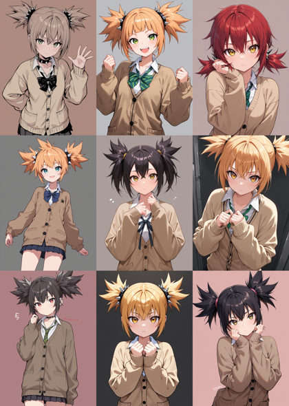 WAI-illustrious-SDXL v15.0 - ツインテールを表現するプロンプト、画像生成結果:画像17